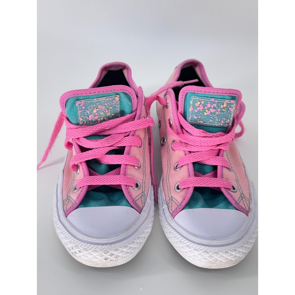 Converse Chuck Taylor Kids 1.5 Pink Teal Custom Emma Sneakers Youth Shoes
